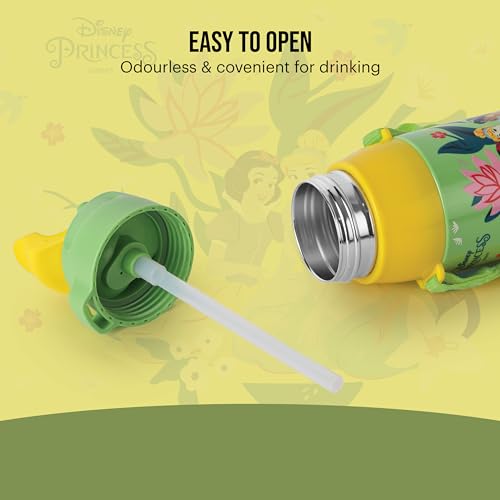 Image of CELLO Kidzbee Era 400 Insulated Kids Water Bottle 400 ml, Green | 3D Touch & Feel Dream Weavers Design One Hand Grip Lightweight Leakproof Easy Sip Flip Cap Insulated Water Bottle for School Kids
