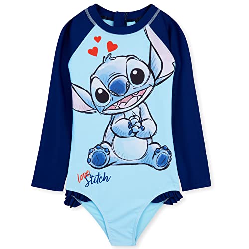 Disney Girls One Piece Swimsuit, Long Sleeve Swimming - Girls Gifts