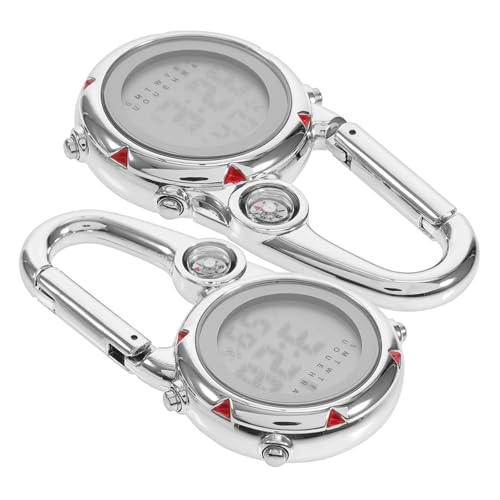 Montre à mousqueton en acier inoxydable avec alarme et calendrier pour alpinisme