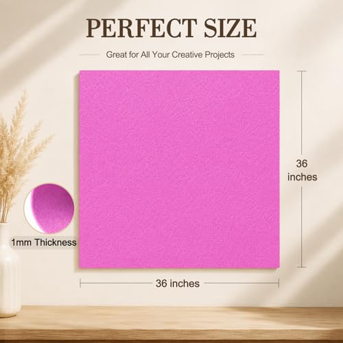 Image of Lilac Large Felt Fabric 36 inch x 36 inch (1 Square Yard), 1mm Stiff Felt Sheet, Nonwoven Fabric for Crafts, DIY Projects, Art, Sewing, Lining & Decorations