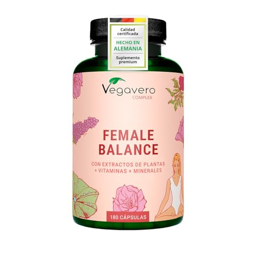 Vegavero Female Balance | Síndrome Premenstrual (PMS) y Acné Hormonal | Sauzgatillo (Vitex Agnus...