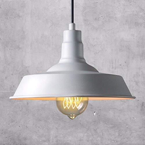 Suspension industrielle blanche 46cm GZZ pour un salon chaleureux