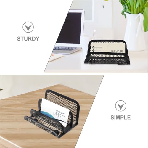 Soporte de tarjetas de presentacion minimalista con diseño sencillo de hierro negro premium 7