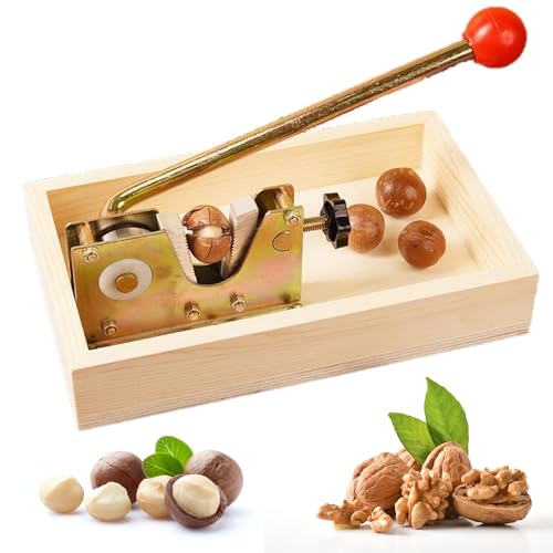 Noeborty Pinza per schiaccianoci con funzione leva, regolabile, apre senza sforzo nocciole, nocciole, noci del Brasile, mandorle, noci pecan