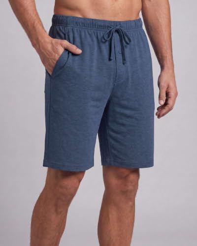Image of Real Essentials 3 Pack: Mens Cotton Ultra-Soft Knit Sleep Pajama Shorts & Lounge Wear (Available In Big & Tall)