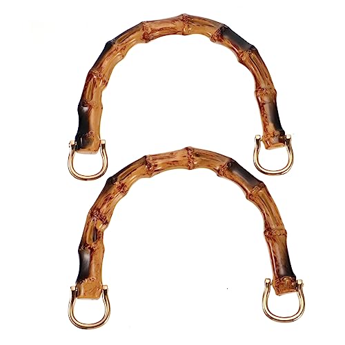 Lista de Asas que puedes comprar esta semana. 46 COHEALI 2 Uds Mango De Bambú Bolsos De Cuero Bolso De Mano De Cuero Monedero De Cadena Mango De De Repuesto Asas De Embrague Asas De s En Forma De U De Plástico