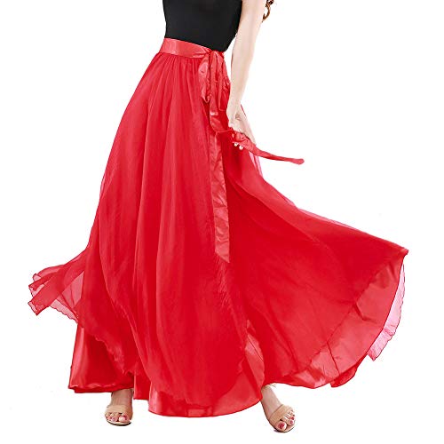 Jupes pour femme ROYAL SMEELA jupe longue rouge été