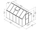 Palram Mythos Gewächshaus mit Twinwall Polycarbonat/Aluminium mit Boden