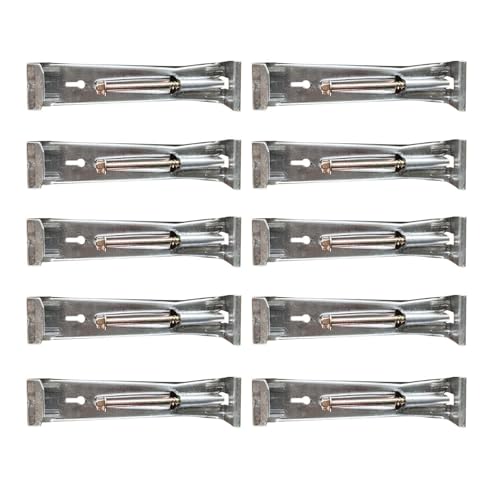 RoaQinFo 10 Soportes para de 5 Pulgadas con Tornillos Preinsertados, Acero Al Carbono Resistente, para Fijar Caídas, Protectores de Canalet