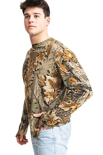 Realtree Men’s Long Sleeve Button Down Camp Shirt – Midweight, Cotton, Breathable Outdoor Shirt for Hunting and Fishing2