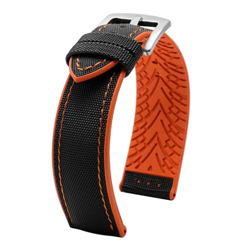 DNYXGDGSL 20mm 22mm 24mm iCVRXgbv Y \tgho[XguXbgANZT[ IK ZCR[ ~h[ EHb`ohΉ(A-black orange,20mm)