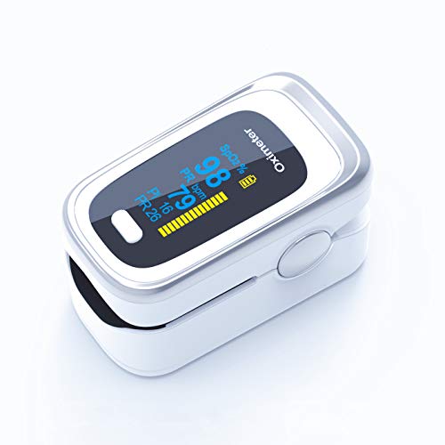Fingertip Heart Rhythm Rate Measuring SP-O2 Saturation King Finger PR Monitor Heart Rhythm Monitor OLED Digital Display Brightness Adjustable Automatic Shut-Down