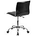 Flash Furniture Alan Low Back Designer Armless Black Ribbed Swivel Task Office Chair