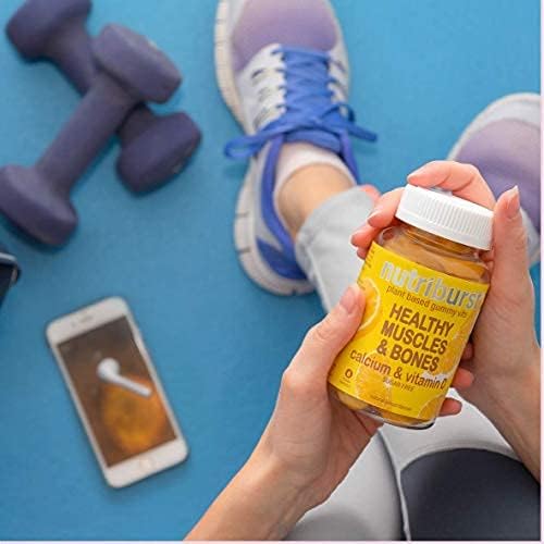 NUTRIBURST Gummy Vitamin D & Calcium for Healthy Muscles & Bones