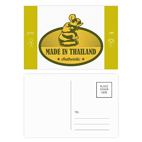 Jeu de cartes postales de Thaïlande 20 pièces format 5,7x3,8 pouces pour correspondance