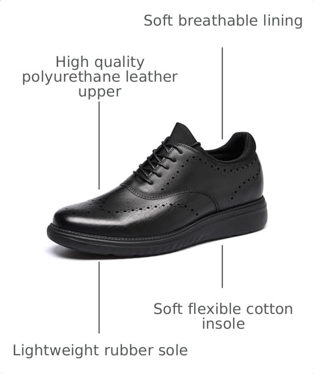 Image of DECARSDZ Mens Dress Casual Oxfords Shoes Lace-up Fashion Shoes Brogue Shoes for Men