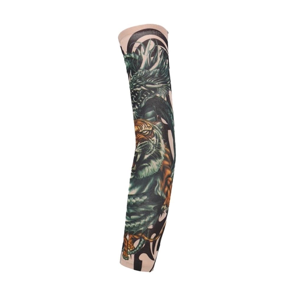 Mangas de brazo de flores refrescantes de verano, protección UV, mangas de brazo para tatuaje, deportes al aire libre, protección solar, calentador de brazo para correr (8,5 piezas), 8 (Reino