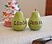 Set of 3 Custom Bespoke Text Rustic Green Word Pears, Personalized Text or Phrase
