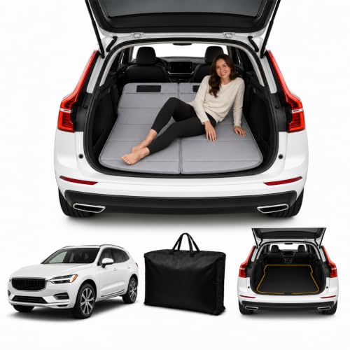Image of Car Mattress for 2010-2017 Volvo XC60, Upgraded Non-Inflatable Thickened Foam SUV Car Camping Mattress, Foldable Trunk Sleeping Pad Car Bed Mattress for Road Trips Camping Travel