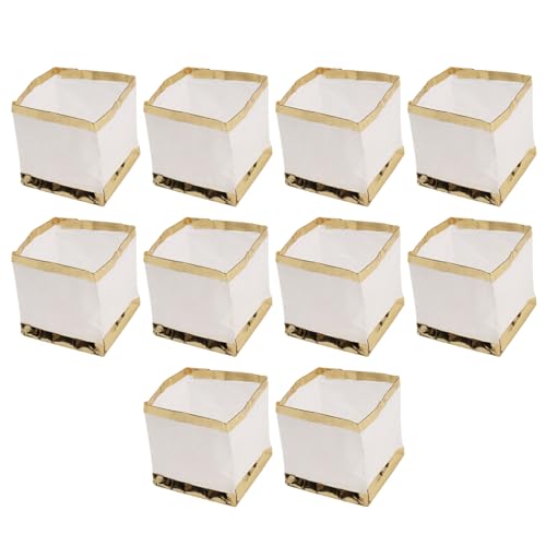 Porgeel 10 faroles flotantes de 4 x 4 x Impermeables Cuadrados de Papel Blanco Luces flotantes para Piscina para liberar en