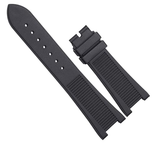 Bracelet montre silicone noir 25x13mm pour Nautilus 5711 5712g