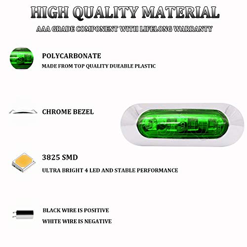 image for PSEQT 3.8'' Waterproof Boat Marine LED Lights Courtesy Interior Deck L