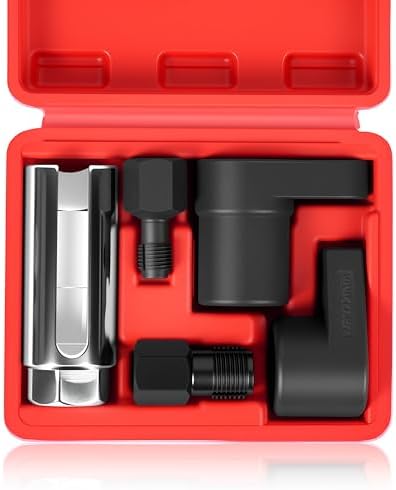 DAYUAN 5 pcs O2 Oxygen Sensor Socket Set Oxygen Sensor Remover Tool and Thread Chaser Set