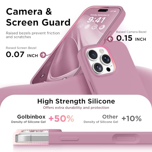 Image of GolbinBox Magnetic for iPhone 16 Pro Max Case, Silicone Cover, Blackcurrant