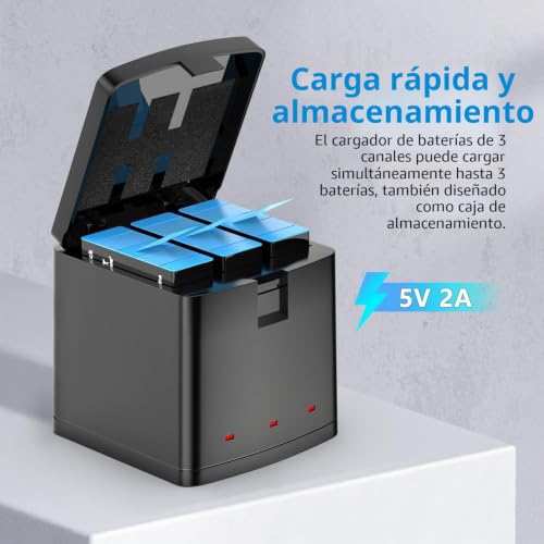 Batería de iones de litio repuesto recargable cámara Hero 12 11 10 7