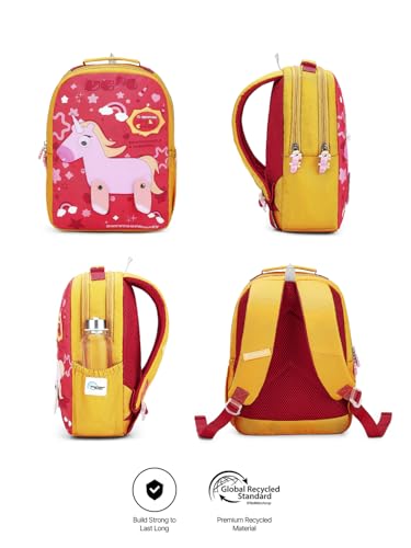 Image of uppercase Fantasy School Bag for Kids | Preschool Lightweight 9L Capacity Backpack for 3-5 Years Boys & Girls | Padded Comfortable Adjustable Shoulder Straps & Name Card | Spacious & Multiple Pockets
