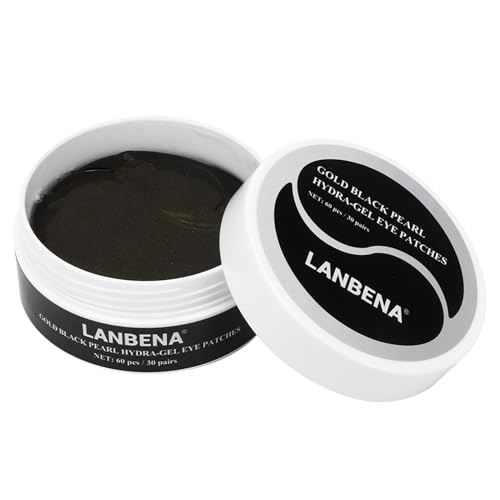 Mascarilla Profesional para el Cuidado de los Ojos, Parches para Ojos Hydra-gel 60pcs Gold Black Pearl, Mascarilla Hidratante para Líneas Finas, , Reafirmante, Antiarrugas