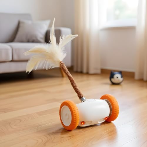 Jouet électronique automatique pour chaton intérieur avec queue et lumières usb - 4