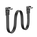Flomiara Kurzes 90-Grad-USB C-2.0-Flachkabel, PD 65W Verlängerungskabel flaches Silikonkabel, Drohne Zubehör Ladekabel 66W, Doppelt Oben-Unten Winkelstecker, 10cm Typ-C auf Typ-C Schnellladeleitung