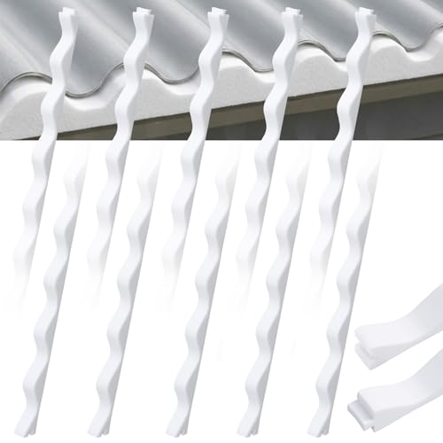 Maasechs 10 Pcs 3ft Long Foam Closure Strips for Corrugated Metal Roofing Foam Panels Weatherproof Roof Sealing Strips for Summer Roof Maintenance Repair(Wavy White)