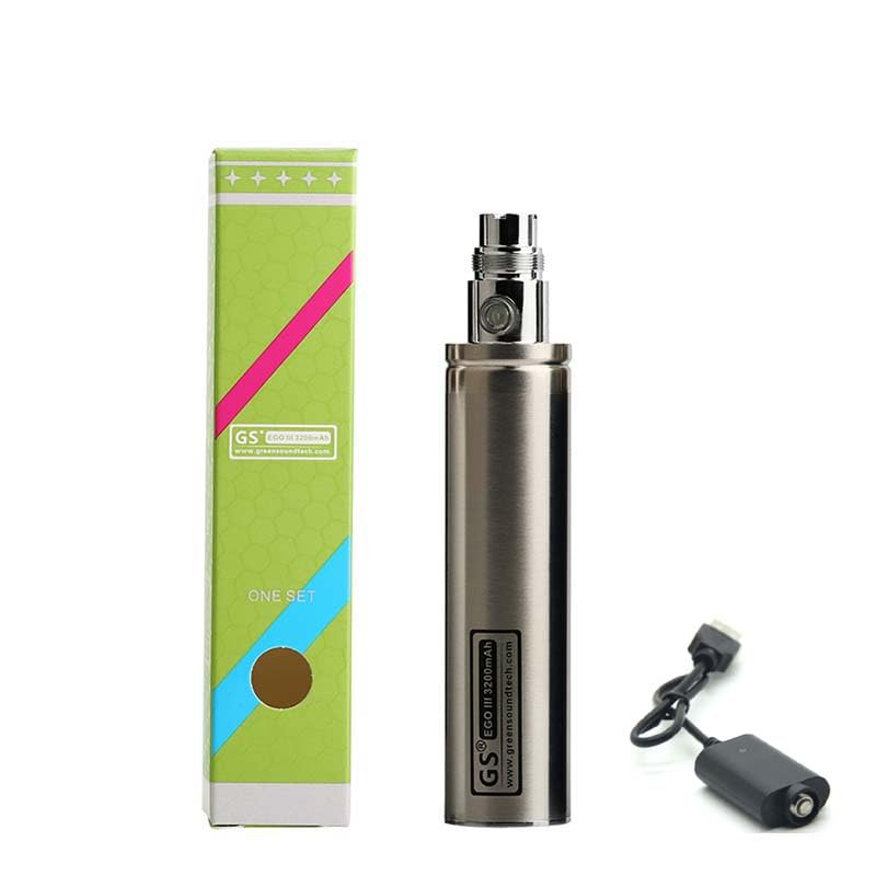 GS EGO 3 III 3200mAh Batterie (+chargeur), Vape batterie de vaporisateur de grande  capacit pour cigarette lectronique 510 CE4 CE5 EVOD MT3 T3S H2 ETS  atomiseur -No Nicotine (Argent/Silver) : Amazon.fr: High-Tech
