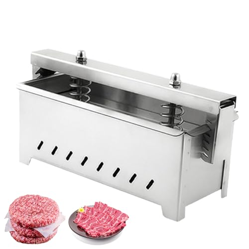 Prensa de carne de acero inoxidable resistente molde para uso comercial y hogar 2