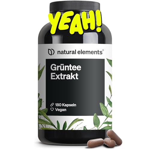Grüntee Extrakt – 180 Kapseln – 1998 mg Grüntee Extrakt pro Tagesdosis – mit EGCG und Polyphenolen – vegan, hochdosiert, ohne unnötige Zusätze – in Deutschland entwickelt & laborgeprüft