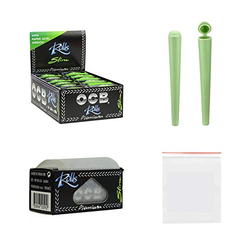 OCB Premium Slim - Rollos de papel (24 unidades, 4 m), color negro