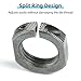 BZGREEN Lock Rings Compatible with Hornady 7/8-14 Threaded Dies, High-Grade Steel Split Ring Design with Wrench Flats (9)