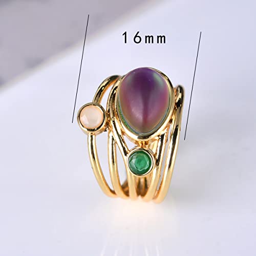 Multilayered Stone Studded Ring Set