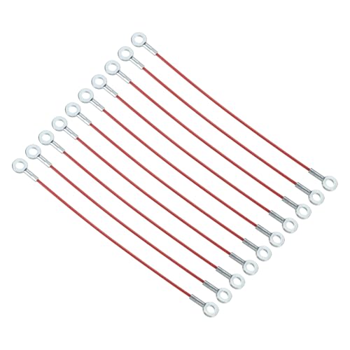 Cable de acero de 3mm con ojales y recubrimiento de vinilo rojo MECCANIXITY