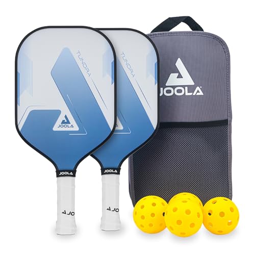 JOOLA Pickleball Set Blue Lightning Inklusive 2 Schläger, 4 Bällen und Tasche, ideal für Freizeitspieler, Tundra, 7-teilig
