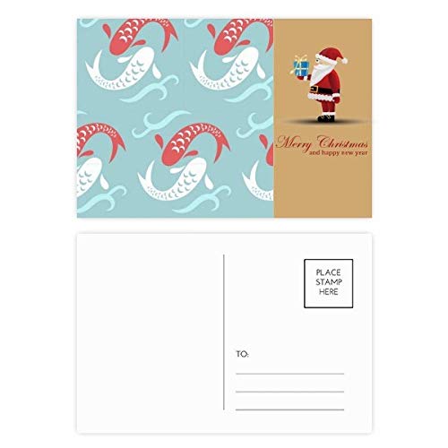 Carp Waves Japan Totem Père Noël lot 20 cartes postales correspondance hiver