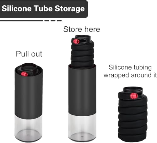 Image of Al Kian Portable Hookah Cup Set with Metal Protection, Premium Silicone and Acrylic Materials, Travel Friendly Design, Anti-Slip Net (BLACK)