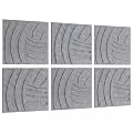 Keemute Large Acoustic Panels, 6-Pack Soundproof Wall Panels 23.6" x 23.6", 3D Design Sound Absorbing Panels,High Density Acoustic Treatment for Recording Studio, Office, Home(Light Gray)
