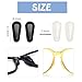 OPUGIT 2.5mm Anti-Slip Glasses Nose Pads, Adhesive Soft Silicone Eyewear Nose Pads for Plastic Frame Glasses Sunglasses(Black,10 Pairs)