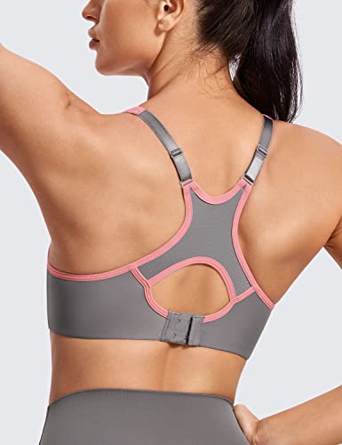 35 Best Sports Bras for Large Busts (2026) 2 SYROKAN Women's Full Support High Impact Racerback Lightly Lined Underwire Sports Bra Multicoloured #2 36D
