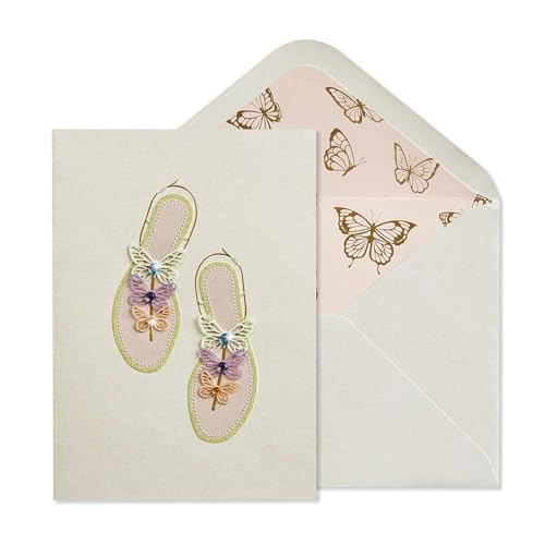 NIQUEA.D Happy Birthday Card, Butterfly Sandal Birthday (NB-0003),(5