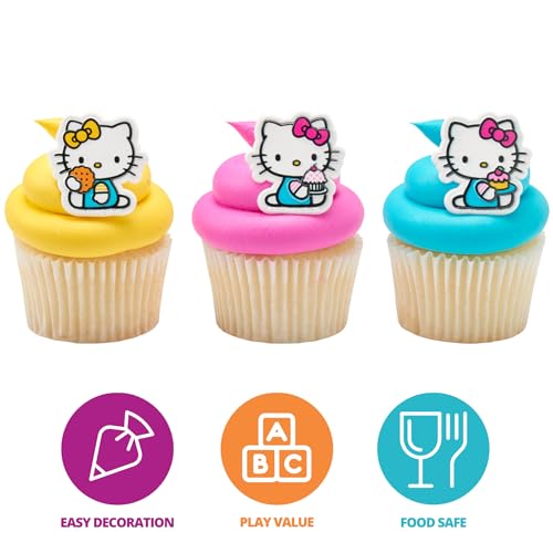Decopac 47798 Hello Kitty® Rings, Cupcake Decorations Featuring Hello Kitty And Mimmy thumb #1