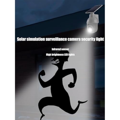 Luz de vigilancia analógica contra intrusos con sensor solar para fachada 5
